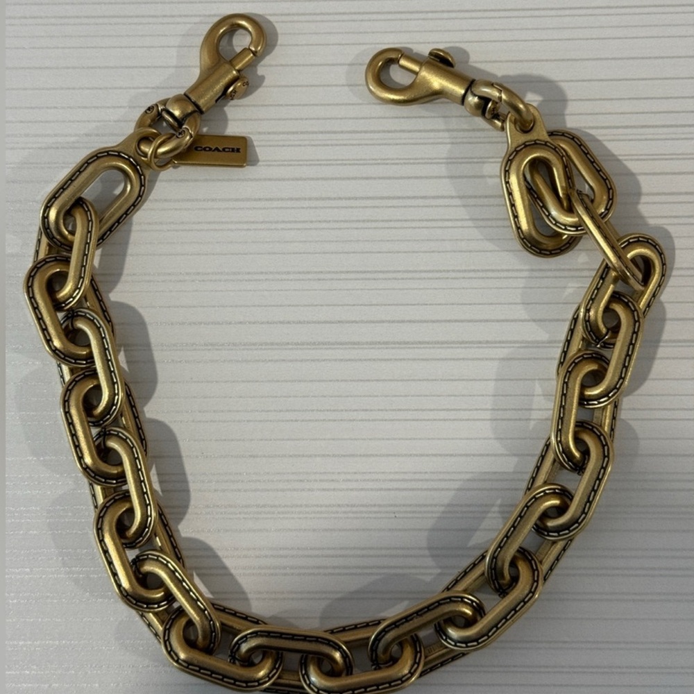 Coach Brass Link Chain Strap